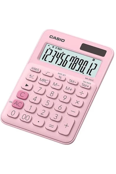 Ms-20uc-pk 12 Hane Açık Pembe Masa Üstü Hesap Makinesi