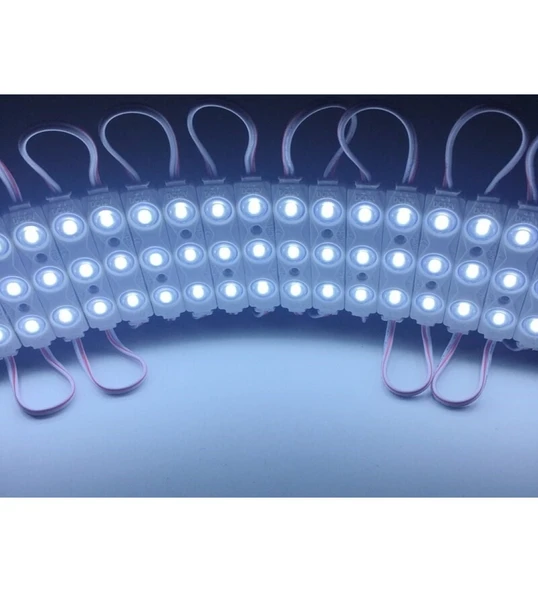 Beyaz Modül Mercekli 3 Ledli Kablolu Parmak Led 12 v 5 adet - 3