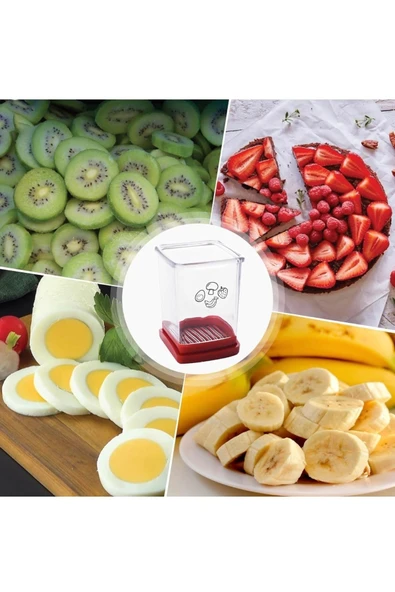 Yenigeldi 2 Adet Meyve Sebze Dilimleme Paslanmaz Çelik Bardak Dilimleme Yumurta Dilimleme - 2