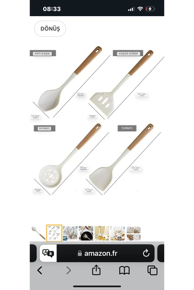 Yenigeldi 2 Adet Kepçe Spatula Çizmez Isıya Dayanıklı - 2