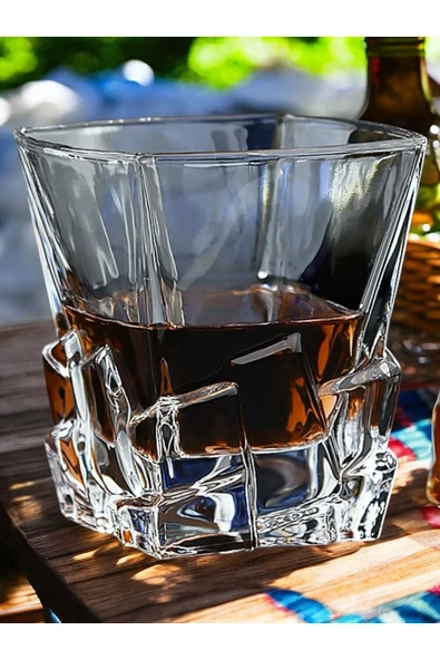 Yenigeldi 1 Adet Ağır Vintage Viski Burbon Kokteyl Bardak Y91 Bardağı - 2