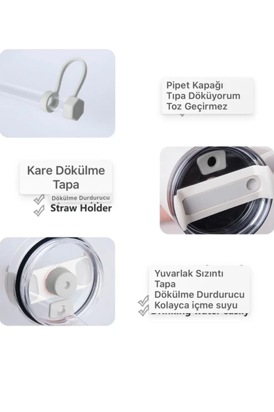 Stanley 1 Set Gri Stanley için Silikon Dökülmeye Dayanıklı Sızdırmaz Seti Quencher - 2