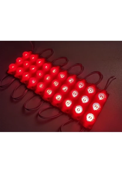 Modül 3 Led 3W Kablolu Parmak Led  5 adet Kırmızı Renk