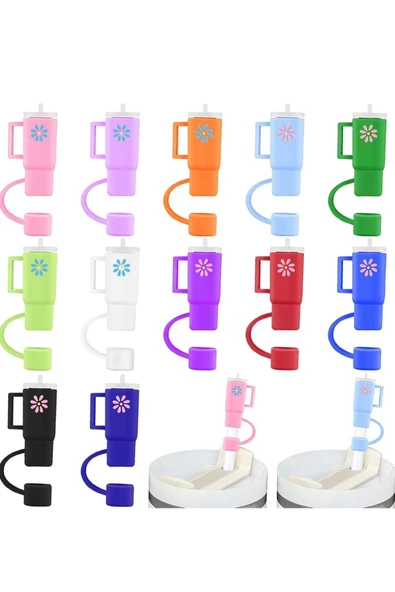 Stanley 4 Adet Pipet Kapağı ( Beyaz Pembe Ve Kırmızı Renklerde ) Pipet Tıpası