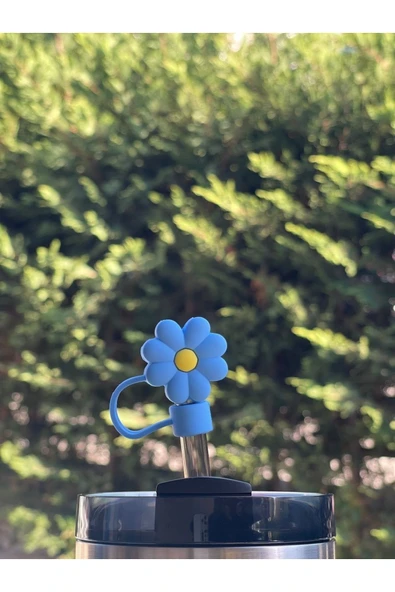 Stanley Termos Uyumlu Çiçekli Aksesuar/ Pipet Koruyucu/ Çiçek Pipet Kılıfı/ Pipet Tıpası - 2