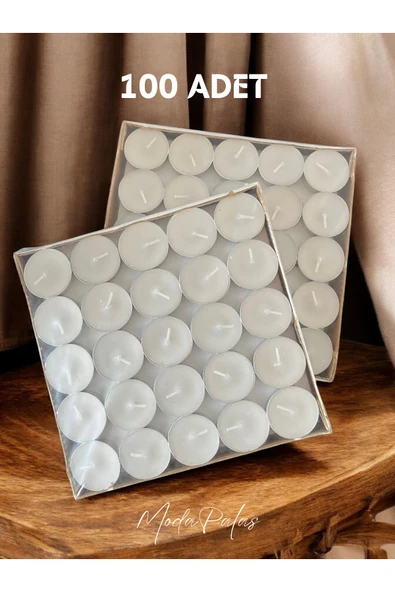 Villarosso 100 Adet Tealight Mum Ekonomik - Kokusuz