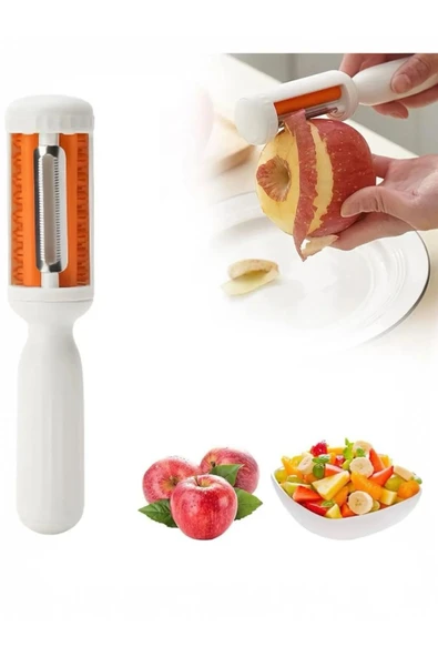 Yenigeldi 1 Adet 2025 Model Temizleme Fırçalı Soyucu (2si 1 arada) Çok Fonksiyonlu Paslanmaz Çelik