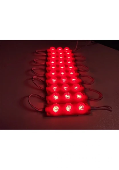 Modül 3 Led 3W Kablolu Parmak Led  5 adet Kırmızı Renk - 3