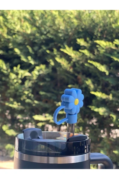 Stanley Termos Uyumlu Çiçekli Aksesuar/ Pipet Koruyucu/ Çiçek Pipet Kılıfı/ Pipet Tıpası - 3