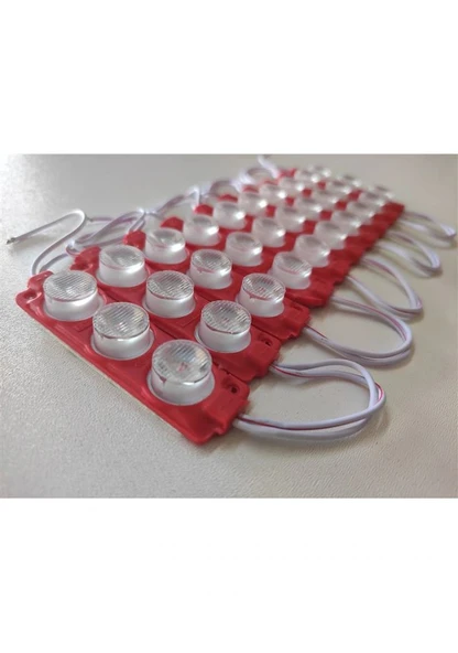 Modül 3 Led 3W Kablolu Parmak Led  5 adet Kırmızı Renk - 4