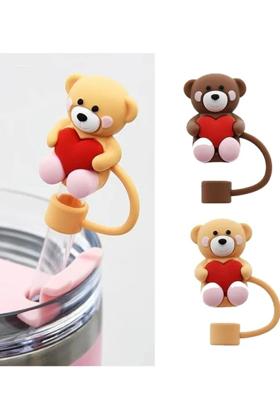 Stanley 2 Adet 10mm Stanley için Kapli Ayıcık Pipet Tıpası Pipet Kapağı Quencher Pipet Tıpa - 3