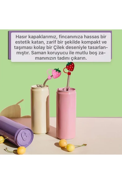 Stânley 1 Adet Stanley Çilek Pipet Tıpası Pipet Kapak Quencher Tapa - 3