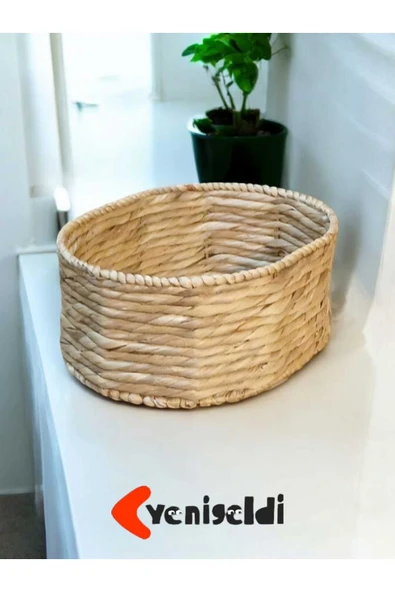 Yenigeldi (Y:15XG:29XU:38 CM) 1 Adet Raflar Için Düzenleyici Dekoratif Hasır Sepet Yen240030k