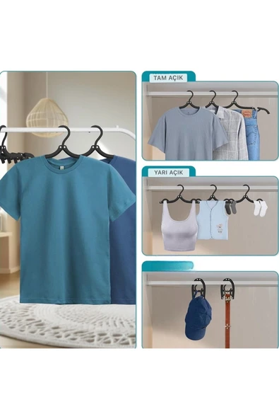 Yenigeldi 8 Adet Katlanabilir Seyahat Askısı Foldable Hanger - 2