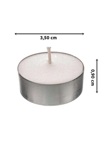 Süsle Baby Party Tealight Mum, 50 Adet, Beyaz - 3