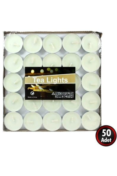 Süsle Baby Party Tealight Mum, 50 Adet, Beyaz - 2