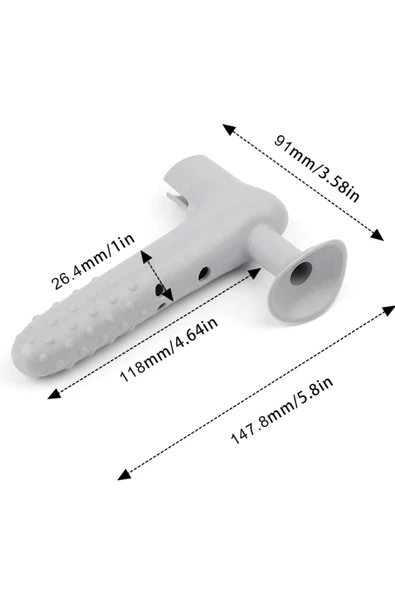 Yenigeldi 2 Adet Silikon Vantuzlu Kapı Kolu Kılıfı ,Duvar Koruma - 3