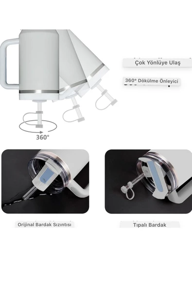 Stanley 1 Set Gri Stanley için Silikon Dökülmeye Dayanıklı Sızdırmaz Seti Quencher - 3