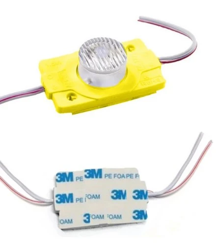 Led Modül Sarı Tekli Led Mercekli 12v Dc 1,5w İp 65 5 adet - 2