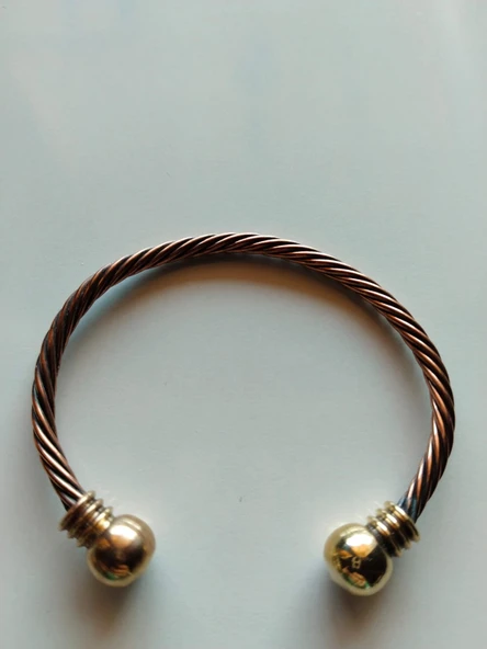 Viking Model Saf Bakır El Yapımı Bileklik Ayarlanabılır Şık Aksesuar Hediyeli