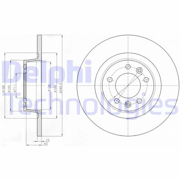 FREN DİSKİ ÇİFTLİ PAKET . DELİKSİZ ARKA PEUGEOT 407 10/2005