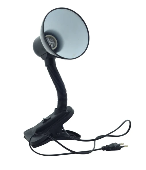 2.EL Enfa Ra-625 Mandallı Elektirikli Fişli Masa Lambası 360° Döner Başlık Siyah