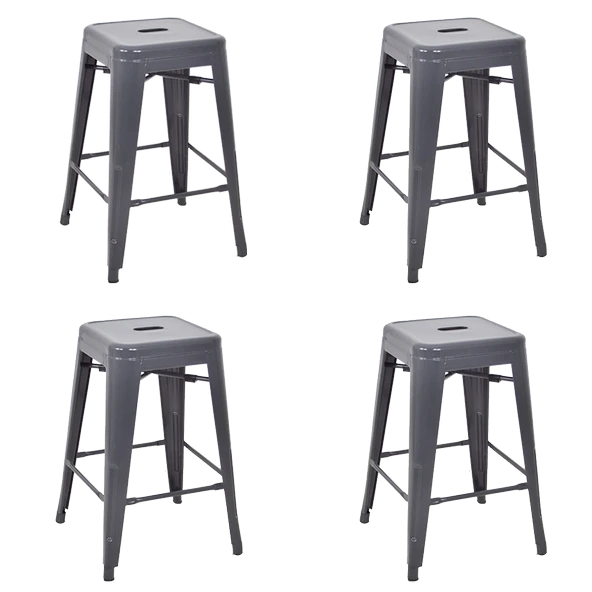 Tolix Yüksek Metal Tabure (4 Adet)