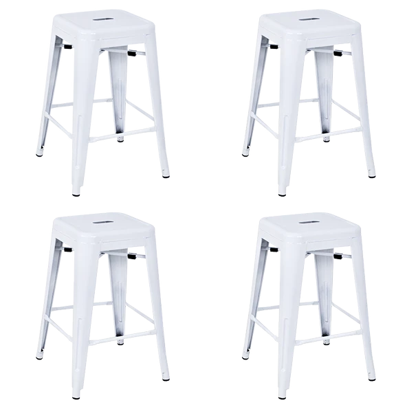 Tolix Yüksek Metal Tabure (4 Adet) - 2