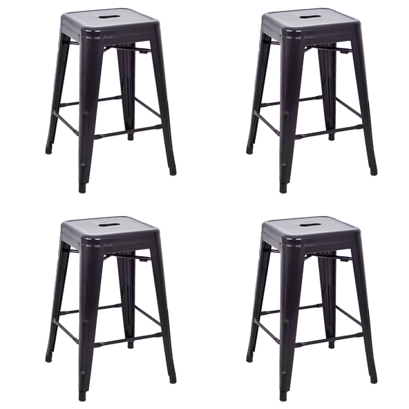 Tolix Yüksek Metal Tabure (4 Adet) - 6