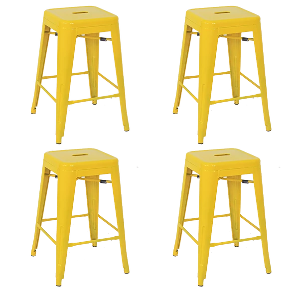 Tolix Yüksek Metal Tabure (4 Adet) - 5