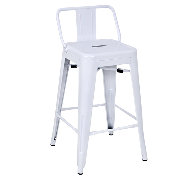 Tolix Sırtlı Yüksek Metal Tabure - 2