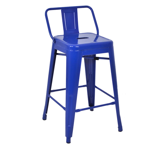 Tolix Sırtlı Yüksek Metal Tabure - 4