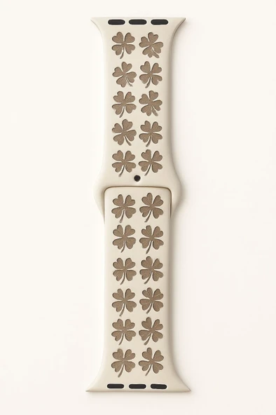 Apple Watch 42/44/45/46/49mm Kordon Kabartmalı Gonca Kiraz Silikon Kordon 2/3/4/5/6/se/7/8/9/10/ultra - 6
