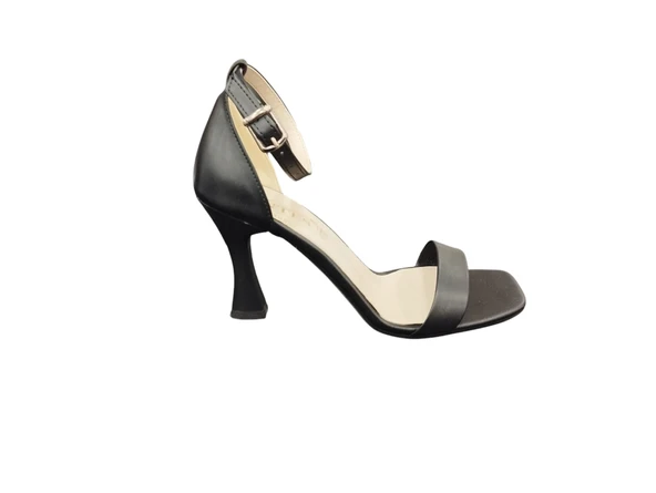 Ventes 6391001Z Tek Bant 8 cm Kadeh Topuklu Kadın Klasik Topuklu Ayakkabı - 5