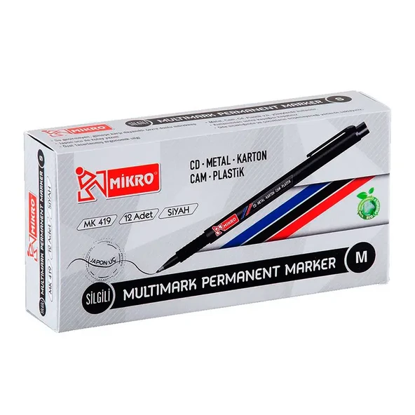 Mikro Asetat Kalemi Permanent M Seri Siyah MK 419 - 3