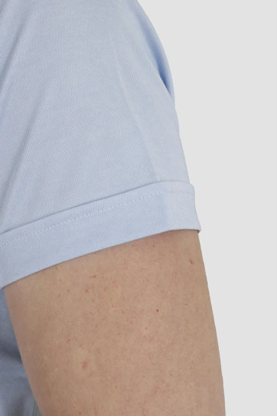 Erkek Kısa Kollu Nefes Alabilen Yazlık Pamuklu Slim Fit Gömlek 2910-G-MAVİ - 3