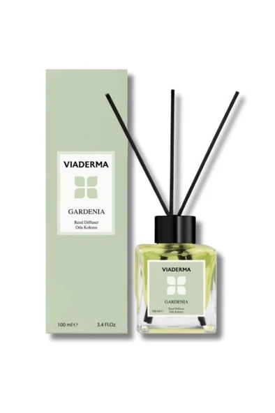 Viaderma Kare Şişe Gardenya Esansı Bambu Çubuklu Oda Kokusu 100 ml