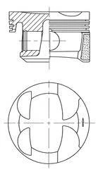 PİSTON SEGMAN STD P207-P208-P308-P508-P2008-P3008-PARTNER-BERLINGO-C3-C4-C5-DS3-DS4 1.6 VTI EP6C 16V MINI N12 N16 R56 R57 R58 R59 R61 77mm