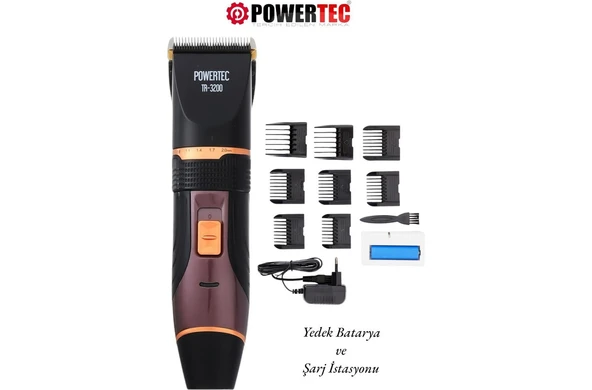 Powertec TR 3200 Çift Bataryalı Saç Kesme Makinesi