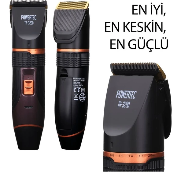 Powertec TR 3200 Çift Bataryalı Saç Kesme Makinesi - 5
