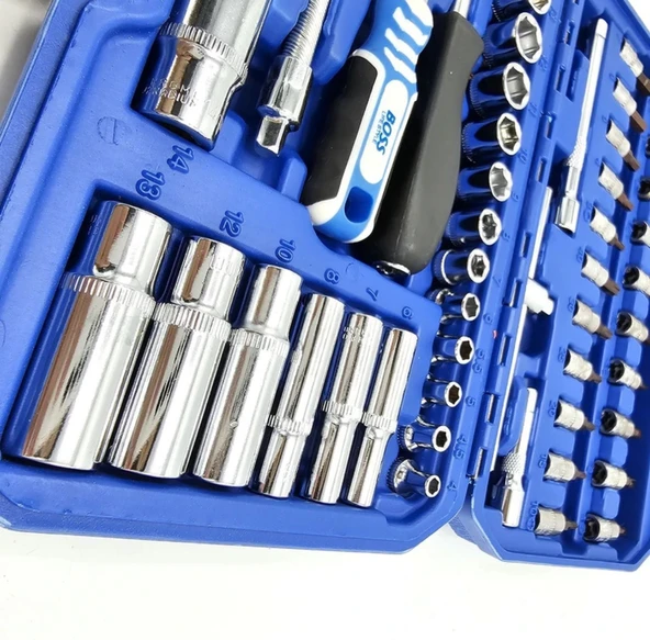 Boss 72 Dişli 53 Parça Lokma Takımı 1/4" KALİTE (Mavi Kutulu) - 4