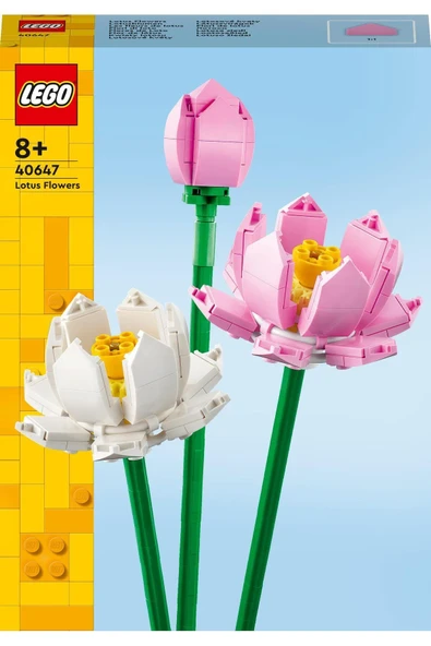 LEGO Kmx Iconic Lotus Çiçekleri 40647 - Dekoratif, Koleksiyonluk ve Sergilenebilir Çiçek Modeli Yapı