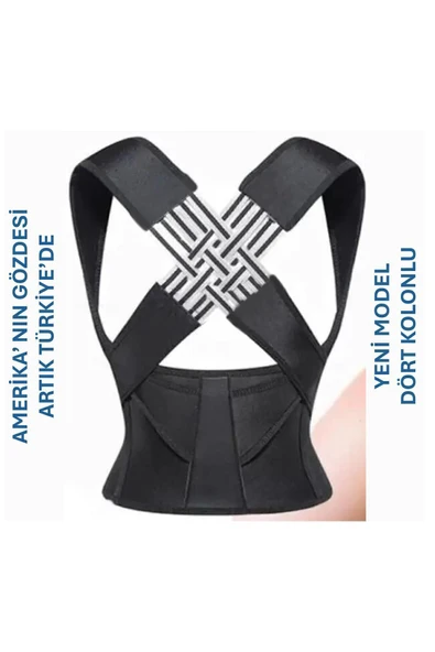 Kolonlu Kadın Erkek Dik Duruş, Kifoz Önleyici Sırt Korsesi (EX-91) - 4