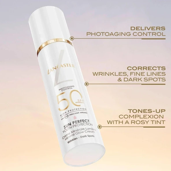Lancaster Sun Perfect Mineral Glow Cream SPF50 50 ml Güneş Kremi - Resim 6