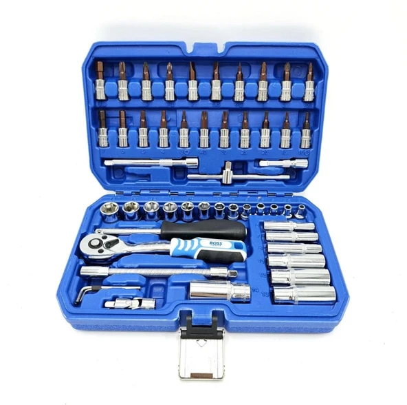 Boss 72 Dişli 53 Parça Lokma Takımı 1/4" KALİTE (Mavi Kutulu) - 3