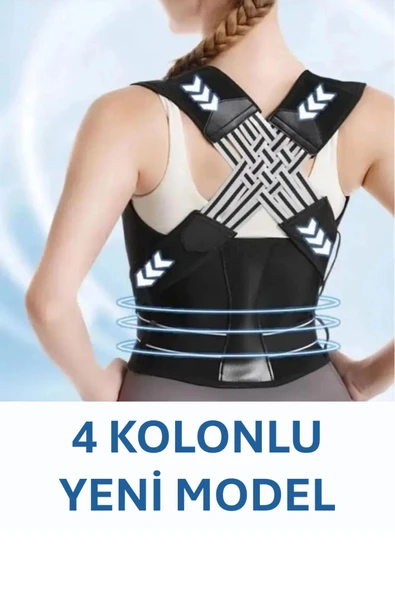 Kolonlu Kadın Erkek Dik Duruş, Kifoz Önleyici Sırt Korsesi (EX-91) - 3