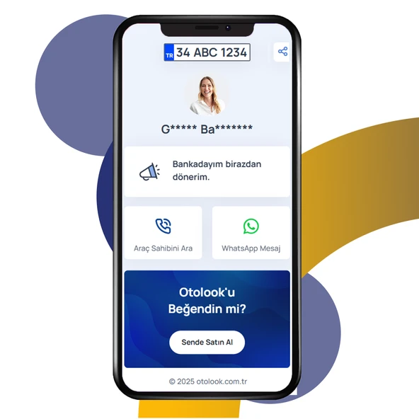 Otolook Yeni Nesil Akıllı QR Araç Numaratör - 4