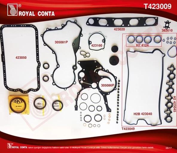TAKIM CONTA SKT KEÇELİ REINZ SUBP.LAST SKC SİZ MASTER 2.2-2.5 DCI G9T-G9U