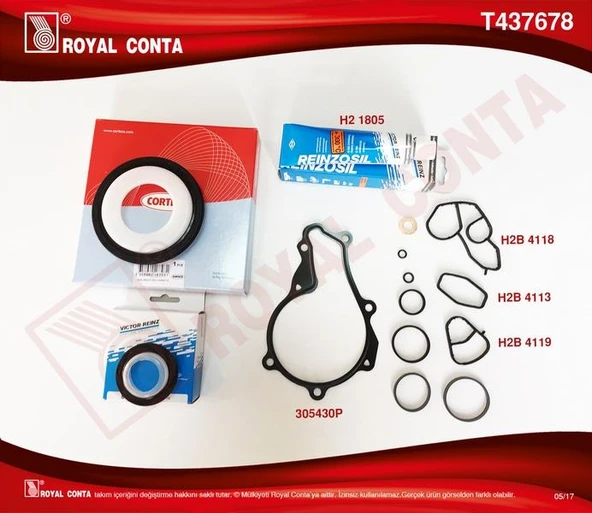 MOTOR ALT TAKIM CONTA REINZ KEÇELİ SKCSİZ FOCUS II 1.6 TDCI 04 11 FIESTA 1.6 TDCI 02 08 FUSION 1.6 TDCI 04 14 VOLVO C30 06 12 S40 II 06 12 S80 II 06 12 V50 05 12 V70 III 09 11 1.6D-206-207-307-30