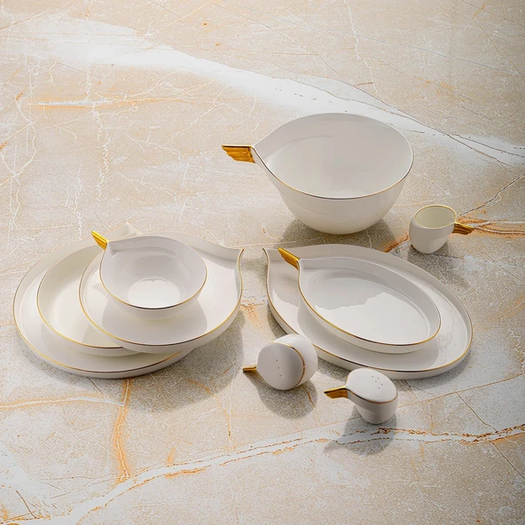 Jumbo Goddess Gold 61 Parça 12 Kişilik Yemek Takımı ürün görseli 1